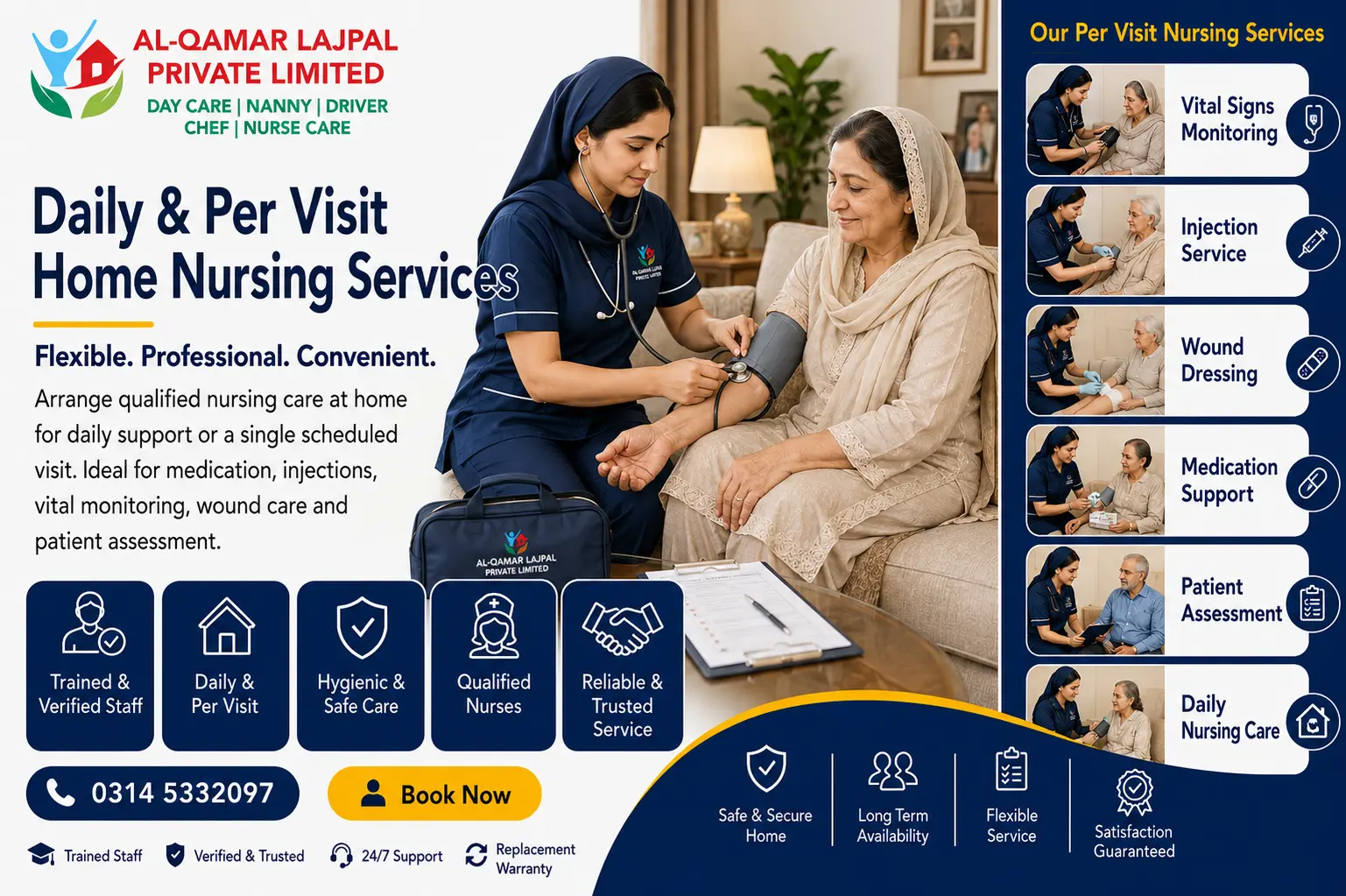 Daily & Per Visit Home Nursing Services