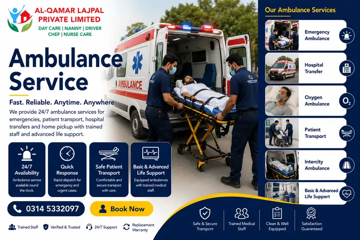 Professional ambulance service in Islamabad and Rawalpindi for emergency transport, hospital transfers and patient shifting
