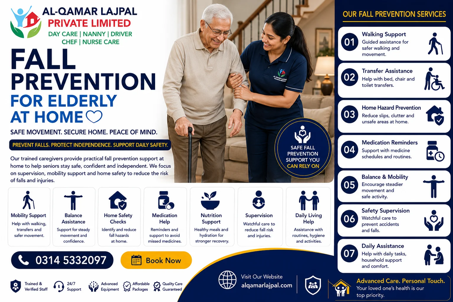 Fall Prevention for Elderly at Home Islamabad